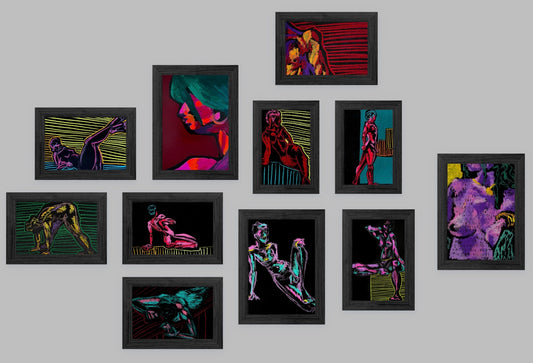 Grounded Wall Set - Pastels, Paints, and Portraits