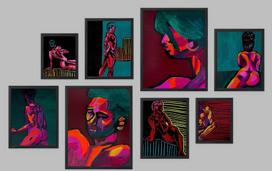 Warm Wall Set - Pastels, Paints, and Portraits